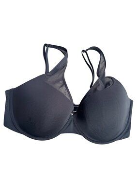 New Victorias Secret Bra 36DD Black Full Coverage Mesh Straps Push Up Underwire